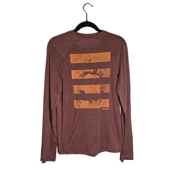 Janji Women's Maroon Active Long Sleeved Shirt small  gorpcore - Picture 2 of 6